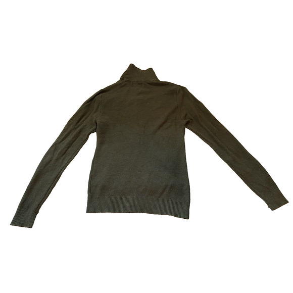 Goodfellow & Co Cardigan Womens Size Small Green Button Front Mock Neck Sweater - Picture 2 of 16